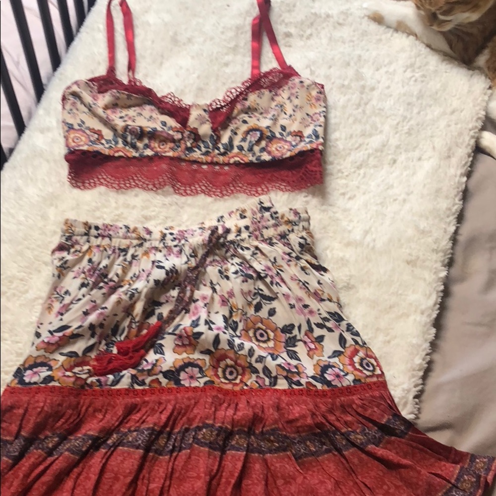 NWTs Spell and the Gypsy bra and skirt set
